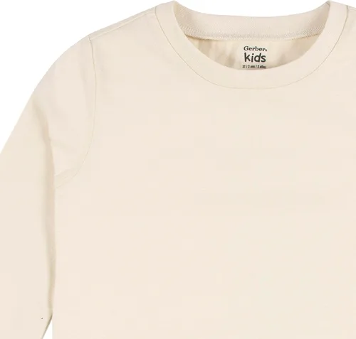 Vista 3 de Gerber Baby Toddler 5-Pack Solid Long Sleeve T-Shirts Jersey 160 GSM