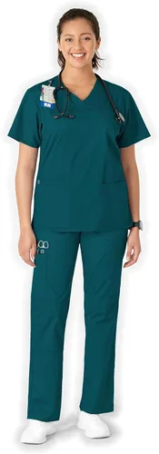 Vista 9 de WonderWink, pantalones elásticos resistentes para mujer de Wonderwork, talla petite plus Negro