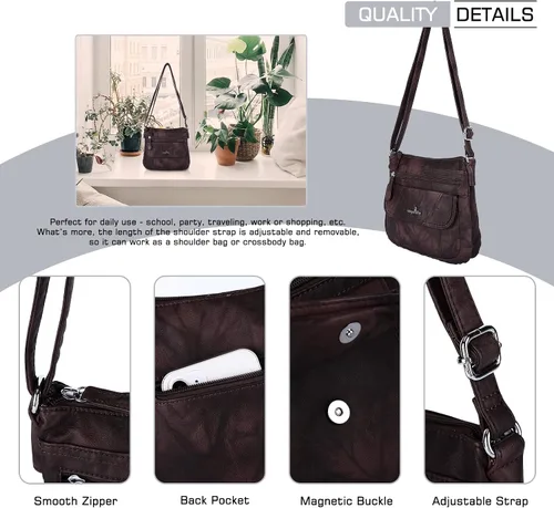 Vista 4 de Bolsos bandolera Angel Kiss para mujer de piel sintética con correa ajustable