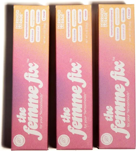 Vista 13 de The Femme Fix Crema calmante para hemorroides para mujeres, con lidocaína, magnesio, aceite de coco y lavanda real, alivio posparto y comodidad