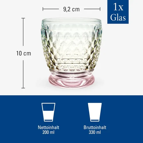 Vista 3 de Villeroy & Boch Boston Pearl - Vaso de cristal para bebidas frías y calientes, 11 onzas, fabricado en Alemania, apto para lavavajillas