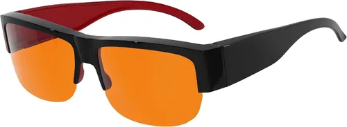 Vista 12 de Eyekepper Blue Light Reduction Fitover Glasses with Amber Lens Computer Glasses for Digital Screen,Wear Over Most Eyewear or Alone for