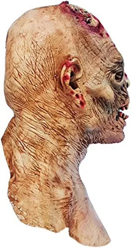 Vista 3 de MOLEZU UFO Alien Mask, Latex Creepy Geezer Mask, Halloween Costume Party Props