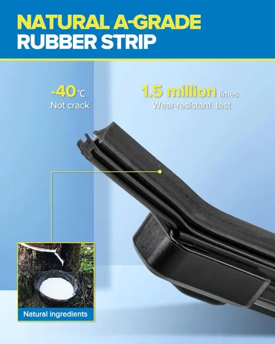 Vista 6 de PHILTOP Juego de limpiaparabrisas de repuesto de 22 pulgadas + 22 pulgadas para Ford F-150 1997-2021/Chevrolet Silverado 2019-2023/Ram 2011-2018