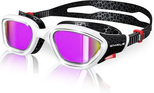 Vista 19 de Whale Gafas de natación polarizadas antiniebla, unisex, 100% protección UV, gafas antivaho de alta definición, visión de gran angular