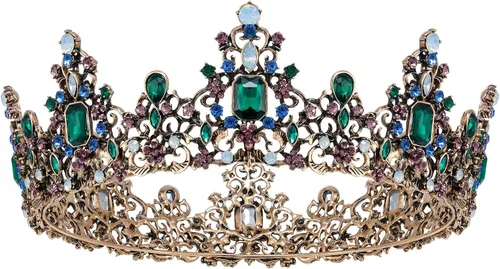 Vista 8 de SWEETV Queen Crown, Princess Crowns for Women, Baroque Tiaras for Women 0. Multicolor