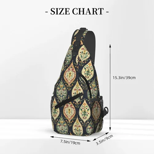 Vista 2 de Small Crossbody Bags for Women Men - Vintage Pattern 1 Print Adjustable Shoulder Bag Fanny Packs Belt Sling Bag Crossbody Purses Backpack for Travel