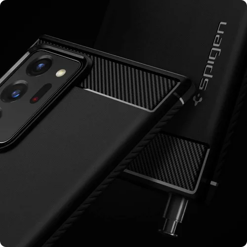 Vista 3 de Spigen Armadura Resistente Diseñada para Funda Samsung Galaxy Note 20 Ultra 5G (2020) - Negro Mate Armadura robusta