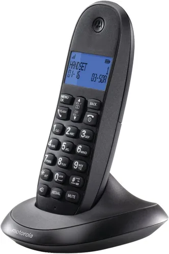Vista 6 de Motorola DECT 6.0 Teléfono doméstico inalámbrico digital con contestador automático y tres teléfonos C1013LX