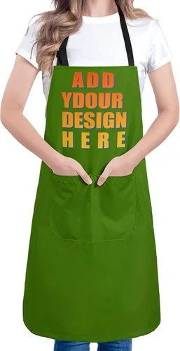 Vista 13 de Apron for Women with 2 Pockets Waterproof Bib for Kitchen Cooking Restaurant BBQ Painting Crafting Salon Nails