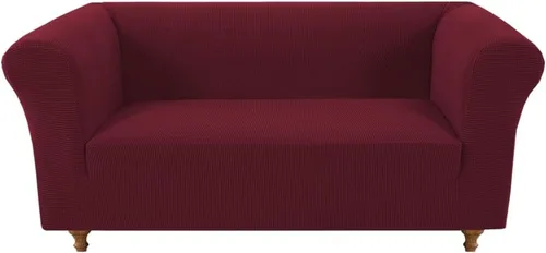 Vista 12 de Funda elástica Chesterfield para sofá, funda de tela jacquard para sofá biplaza de 2 cojines, protector de muebles antideslizante resistente a