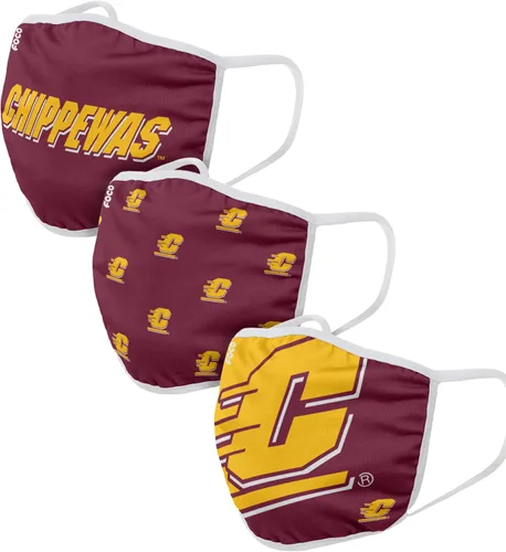 Vista 40 de FOCO - Cubrebocas universitario de la NCAA para adultos (unisex, 3 unidades)
