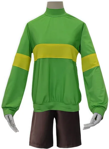 Vista 8 de Weixu Disfraz de cosplay con tops azules y pantalones cortos, conjunto completo de Holloween