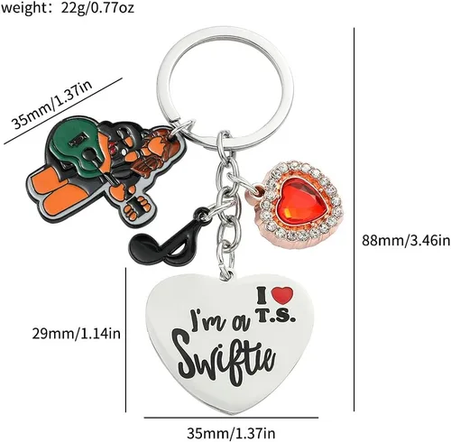 Vista 2 de LRXUMN Taylor Merch Swifte - Llavero de moda I'm a Switie, regalos lindos accesorios para fanáticos, adolescentes, niñas, niños, hijas, mujeres