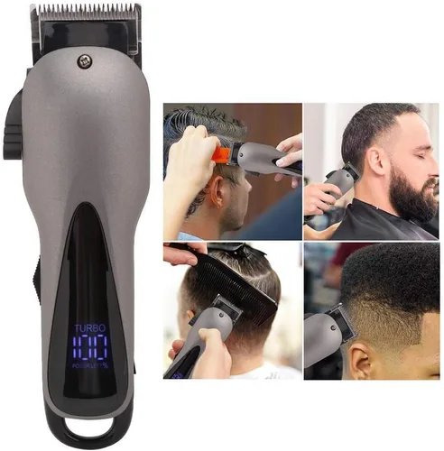 Vista 3 de LED Adjustable Hair Clipper Trimmer Electric Barber Hair Cutter with USB Charging for Men Women Professional Styling Black