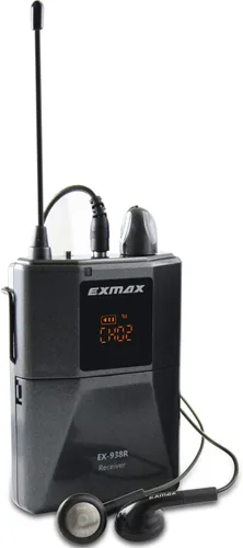 Vista 11 de EXMAX EX-938 Micrófono Inalámbrico Auricular Guía Turística Sistema Intérprete Transmisor Transmisor Traductor en su Oído para Traducción Iglesia