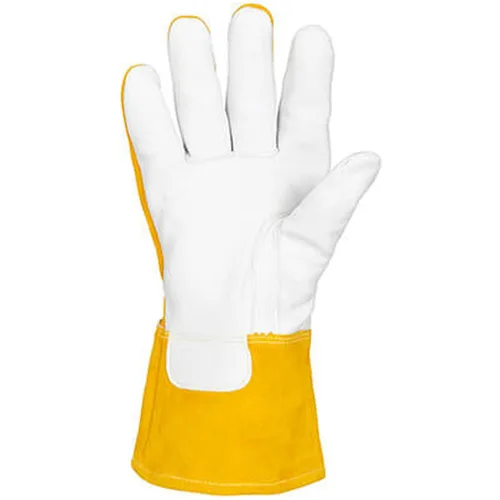 Vista 3 de John Tillman and Co - Guantes de soldadura MIG de grado estándar con forro polar de grano superior marrón medio con pulgar recto, puño de 3 12
