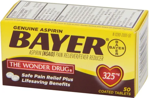 Vista 2 de Bayer - Tabletas originales de aspirina de 325 mg, 50 unidades (paquete de 2)