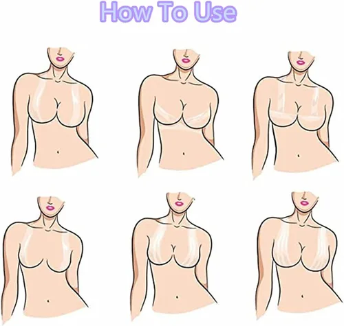 Vista 5 de Cinta invisible Bob para levantamiento de senos, cinta autoadhesiva para el pecho, levantamiento de senos, push up sin espalda, cinta de soporte