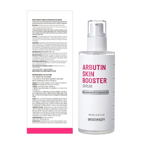 Vista 8 de MEDITHERAPY Arbutin Skin Booster Serum for Face 5.07 fl. oz – Suero facial coreano con 10% de niacinamida y 2% de arbutina – Alfa Arbutina se dirige