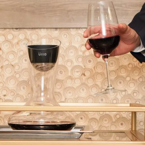 Vista 4 de Ullo - Purificador de vino con decantador soplado a mano y 6 filtros de sulfito, restaura la pureza natural del vino