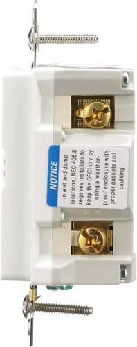 Vista 3 de Eaton TWRSGF20W GFCI - Receptáculo dúplex resistente a manipulaciones y a la intemperie, 20 A -125 V, con placa de pared de tamaño estándar