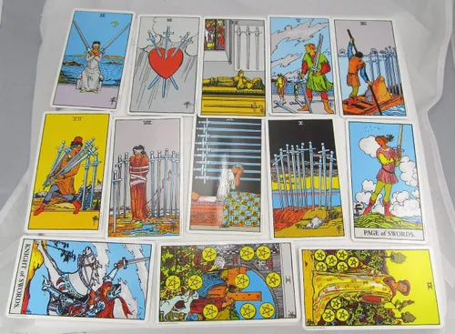Vista 8 de Rider-Waite Cartas de Tarot Originales