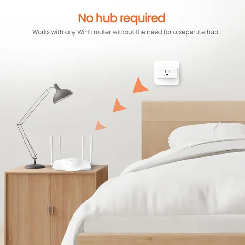 Vista 6 de TENDA SP3 (2 unidades) Interruptor de salida WiFi de enchufe inteligente, compatible con Alexa y Google Assistant para control de voz, temporizador