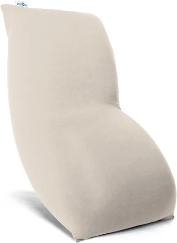 Vista 13 de Yogibo Puf corto para adultos, niños y adolescentes con relleno, suave, afelpado, cómodo, sensorial, sofá biplaza, funda lavable, neutro brillante