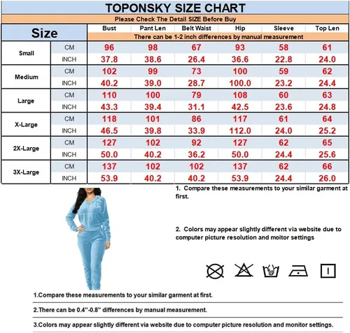 Vista 3 de TOPONSKY Chándal de terciopelo para mujer, 2 piezas, con cremallera, sudadera con capucha y bolsillos