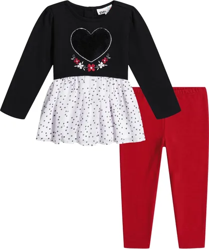 Vista 4 de Kids Headquarters Conjunto de leggings de 2 piezas para bebé niña Garca/Imprimir