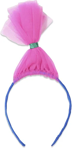 Vista 4 de Trolls Poppy - Conjunto de 3 piezas con falda de tul y diadema para niñas pequeñas a grandes