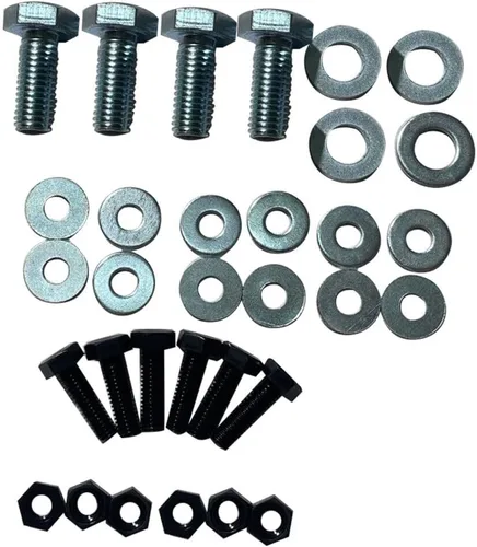Vista 8 de Juego de 2 guardabarros de cuarto de polietileno para semircamión, guardabarros de plástico negro de 24 x 24 pulgadas con accesorios de montaje