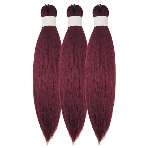 Vista 30 de Pelo corto negro trenzado preestirado de 14 pulgadas para trenzas sin nudos, pelo sintético 1B trenzado para trenzas Bob Box