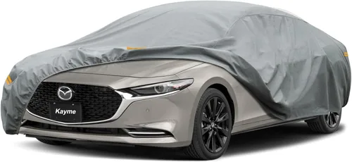 Vista 44 de Kayme Funda de Coche de Servicio Pesado Impermeable para Todo Tipo de Clima, Ajuste Personalizado para Tesla Model S, Cubierta Exterior Completa