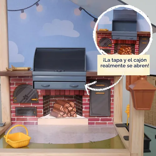 Vista 7 de KidKraft Kraft Your Way™ Magnolia Mansion Dollhouse; 71 Pc Amazon Exclusive