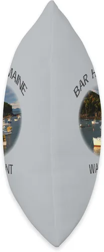 Vista 2 de Scenic Maine Apparel Bar Harbor, Maine Waterfront Souvenir Pillow - 16 x 16 pulgadas, multicolor