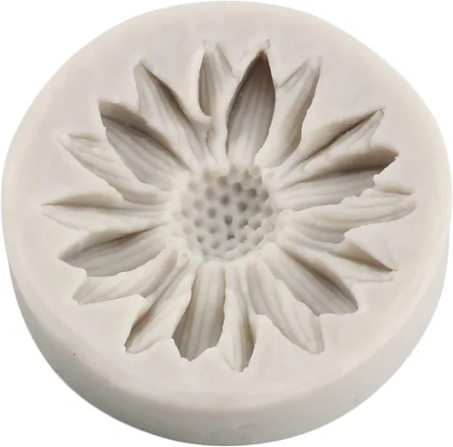 Vista 5 de Moldes de silicona de girasol, molde de fondant de flores para decoración de pasteles, decoración de cupcakes, pasta de caramelo de chocolate, juego