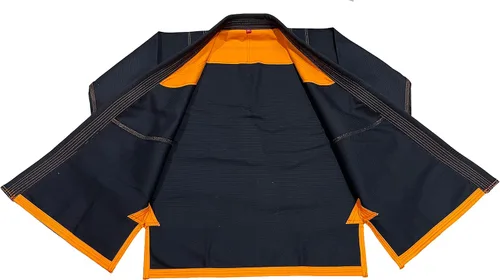 Vista 5 de Bjj Gi Con Puntada Naranja Bjj Gi Jiu Jitsu Kimonos Gi 100% Algodón Perl Tejido 450GSM