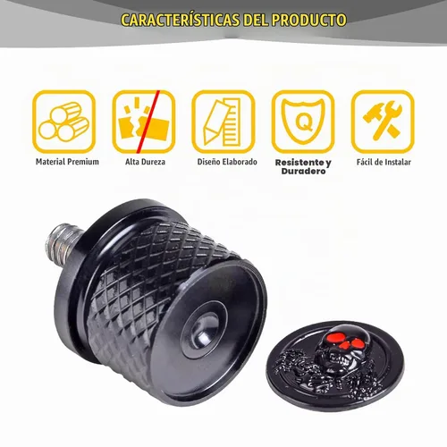 Vista 9 de Tornillo de perno de asiento de guardabarros trasero 1/4"-20 Rosca