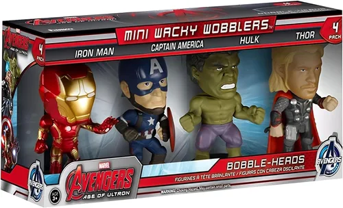 Vista 2 de Funko Wacky Wobbler: Avengers 2 Mini Wobbler figura de acción (paquete de 4)