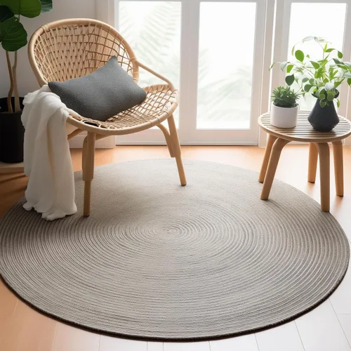 Vista 34 de Super Area Rugs Alfombra trenzada gris pequeña para puerta – Tejido lavable para fregadero de cocina, tapete gris sólido, ovalado, 20 x 30 pulgadas