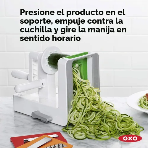 Vista 7 de OXO Good Grips - Espiralizador de mesa de 3 cuchillas con succión StrongHold