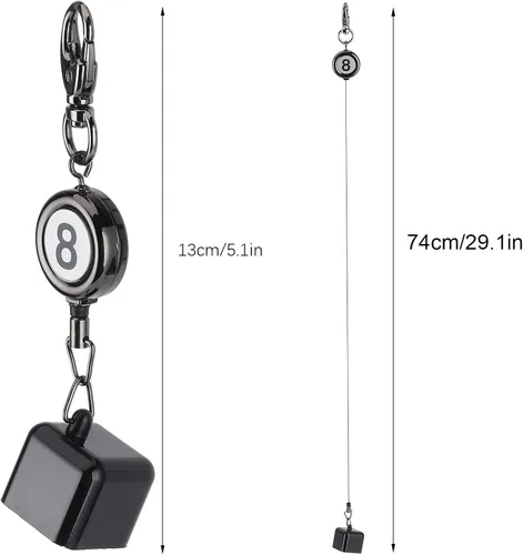 Vista 4 de EBTOOLS Soporte de tiza de billar, accesorio retráctil para mesa de billar y mesas de billar