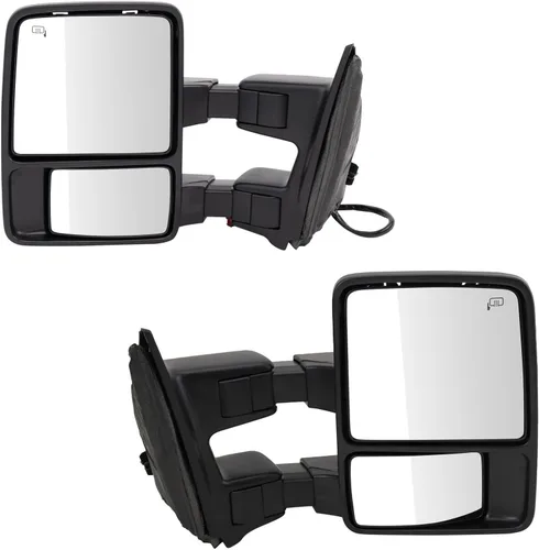 Vista 163 de TRQ Conjunto de 2 piezas de espejo lateral para conductor y pasajero, ajuste eléctrico, sin calefacción, sin memoria, color negro, compatible