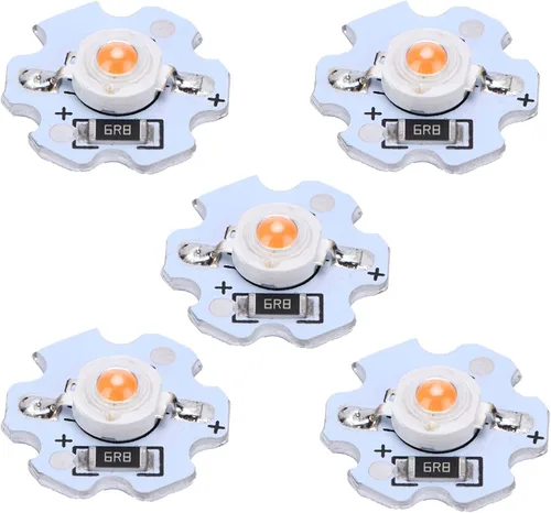 Vista 6 de POCREATION 25 chips LED AXD-1W-5V, bombilla LED de chip de 5 V, bombilla de ahorro de energía de 200 lúmenes, 1 W, cuentas de lámpara LED de alta