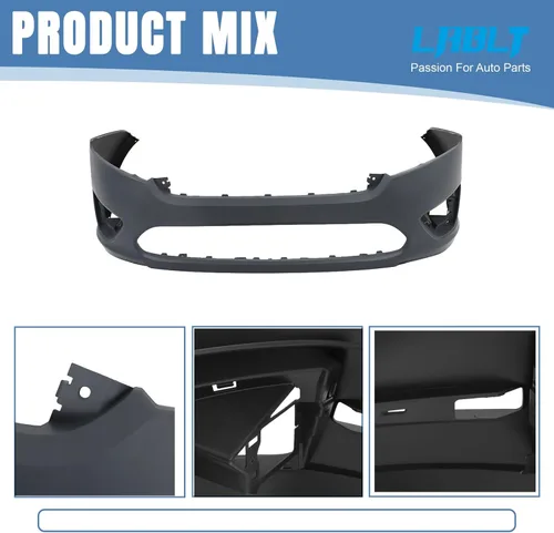 Vista 6 de LABLT Cubierta de parachoques delantero imprimada Fascia de reemplazo para Fusion 2010 2011 2012 AE5Z17D957BAPTM FO1000650