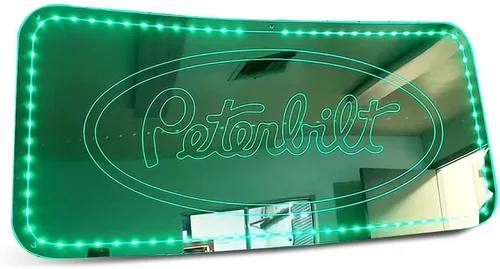 Vista 4 de Inserto de Forro de Techo Peterbilt de Floridas Finest Customs Placa Ligera con Logotipo Peterbilt Se Ajusta a 386, 388, 389 Insertos de Panel