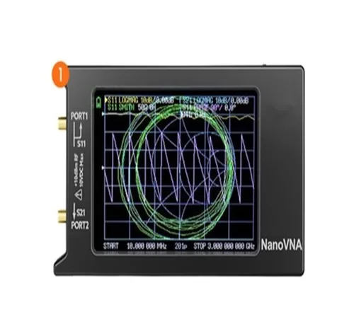 Vista 6 de Vector Network Analyzer, NanoVNA-H Vector Network Antenna Analyzer 4" 10KHz-1.5GHz MF HF VHF UHF Version with SD Card Slot Measuring S Parameters