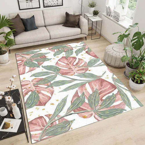 Vista 9 de Alfombra de área de flores simples moradas, alfombra abstracta degradada para interiores, decoración de sala de estar, cálida, suave, duradera